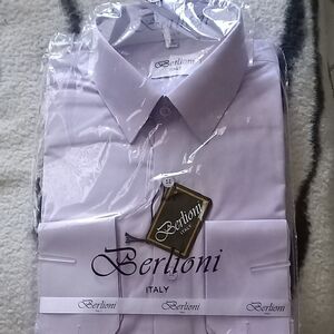 Berlioni Men’s Lavender Dress Shirt - Classic Point Collar